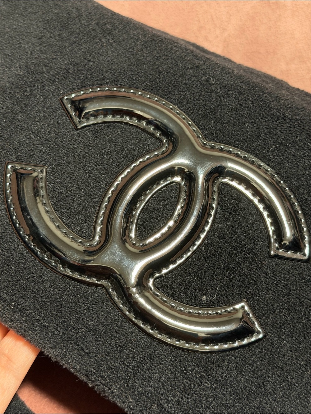 GWP Chanel Black On Black Logo Crossbody Bag - Picture 3 of 9